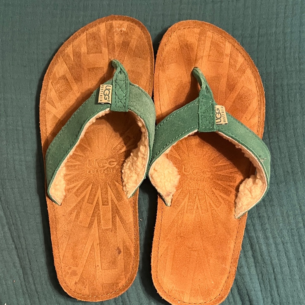 Ugg Tasmina Flip Flops Teal size 10